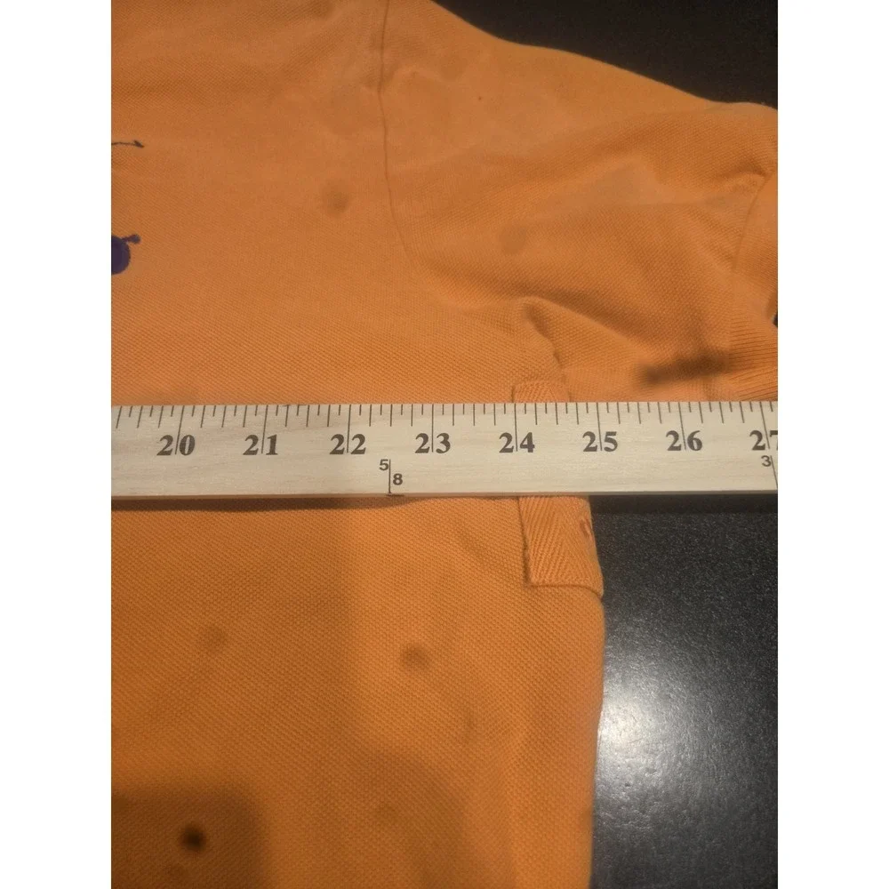 Polo Ralph Lauren Big Pony Marine Supply Polo Shirt Orange Blue XL Cotton